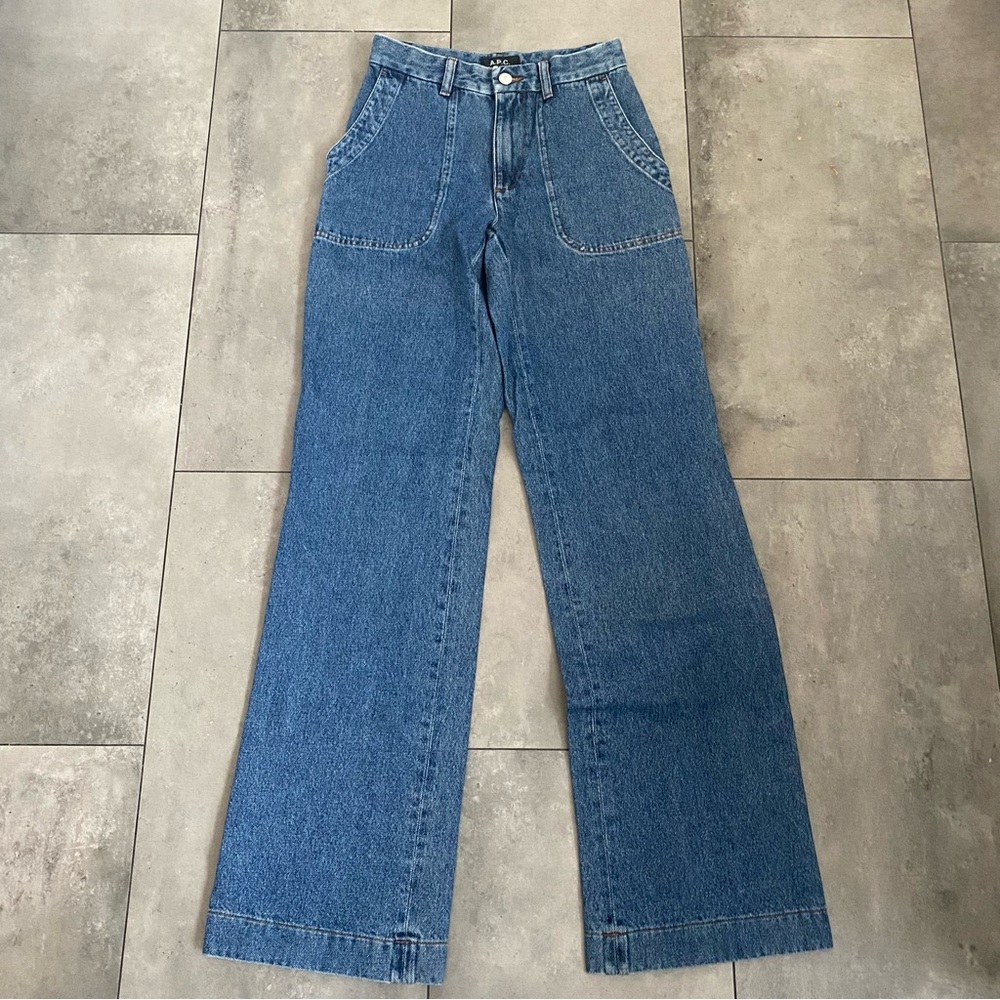 A.P.C. high waist flare jeans blue 25